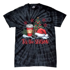 Tis The Season Christmas Holiday Coffee Lover Tie-Dye T-Shirt