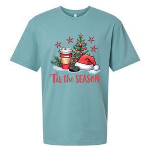 Tis The Season Christmas Holiday Coffee Lover Sueded Cloud Jersey T-Shirt