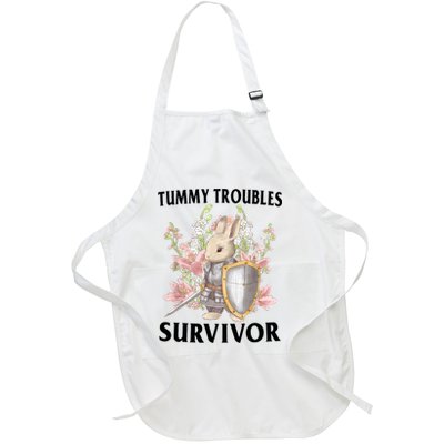 Tummy Troubles Survivor Funny Sarcastic Ibs Humor Statement Full-Length Apron With Pockets
