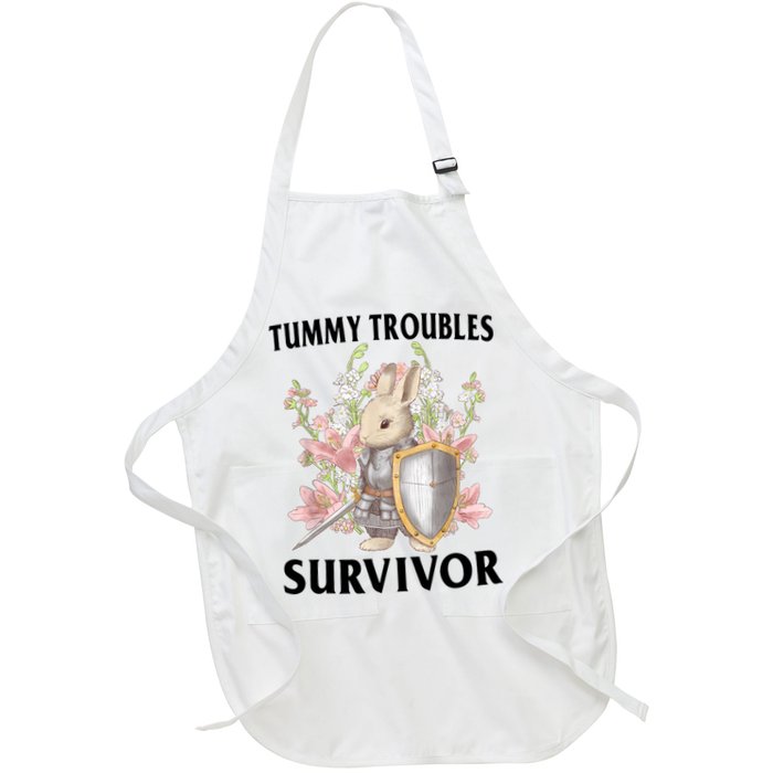 Tummy Troubles Survivor Funny Sarcastic Ibs Humor Statement Full-Length Apron With Pockets