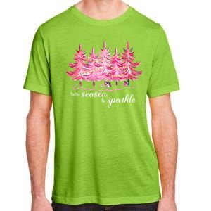 Tis The Season To Cute Pink Christmas Tree Family Meaningful Gift Adult ChromaSoft Performance T-Shirt