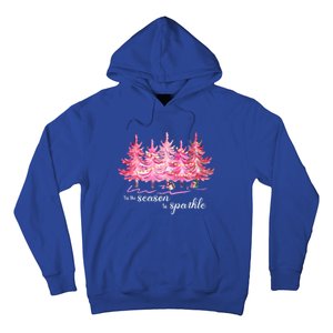 Tis The Season To Cute Pink Christmas Tree Family Meaningful Gift Hoodie