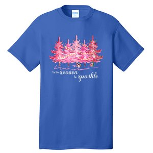 Tis The Season To Cute Pink Christmas Tree Family Meaningful Gift Tall T-Shirt