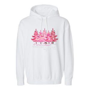 Tis The Season To Cute Pink Christmas Tree Family Meaningful Gift Garment-Dyed Fleece Hoodie