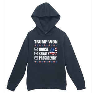 Trump Trifecta Senate Whouse 47th American Flag Urban Pullover Hoodie