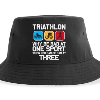 Triathlon Triathlete Swim Bike Run Sport Sustainable Bucket Hat