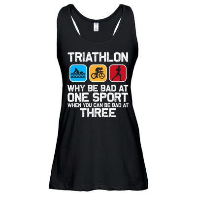 Triathlon Triathlete Swim Bike Run Sport Ladies Essential Flowy Tank