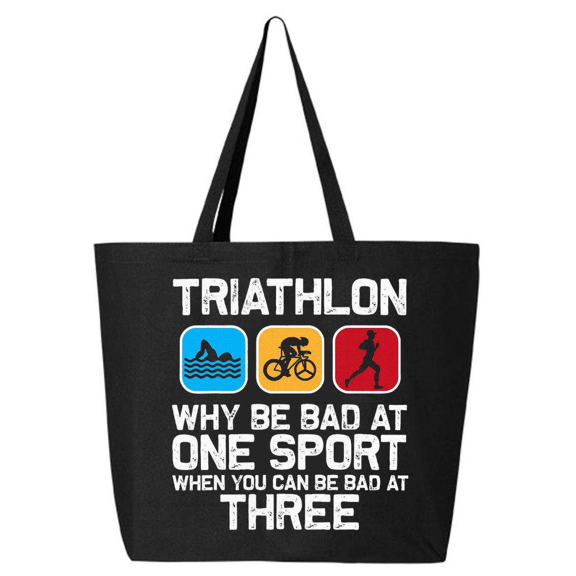 Triathlon Triathlete Swim Bike Run Sport 25L Jumbo Tote