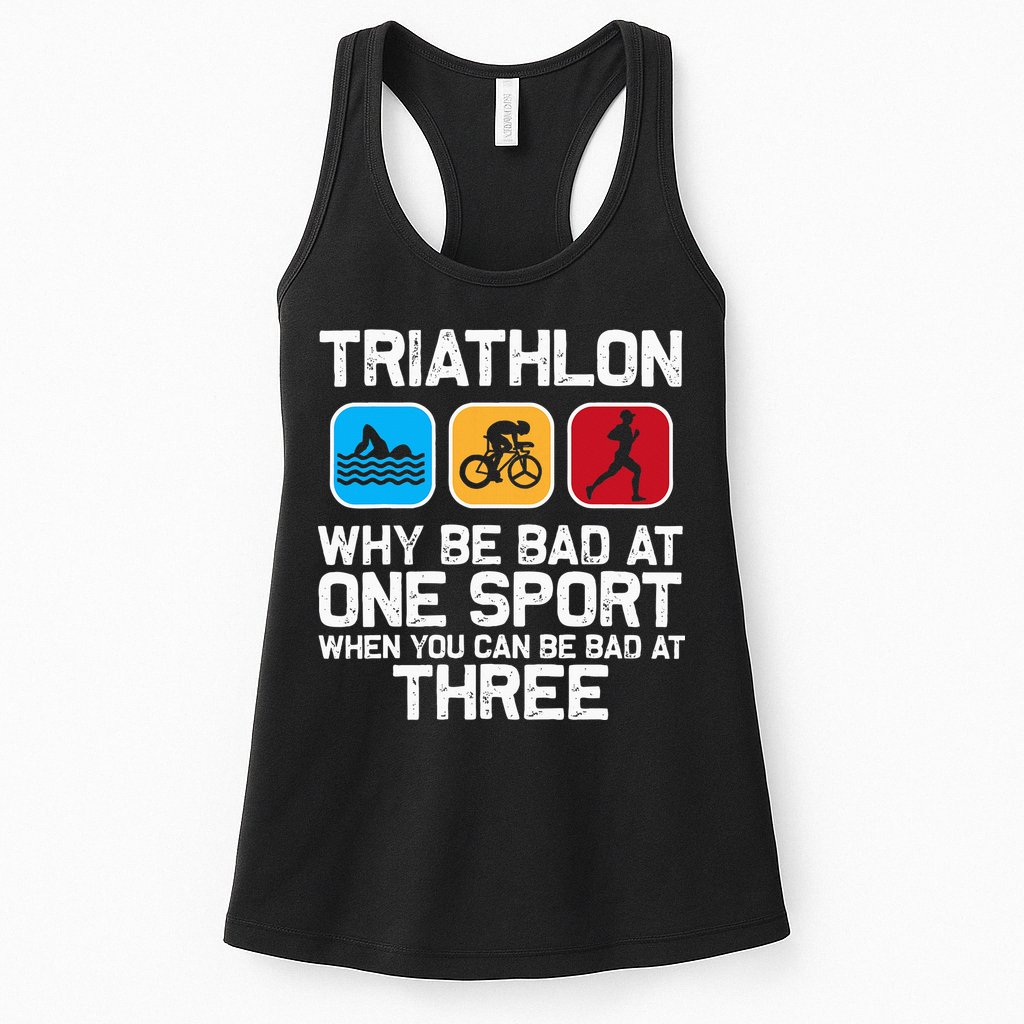 Triathlon Triathlete Swim Bike Run Sport Womens Tank Top
