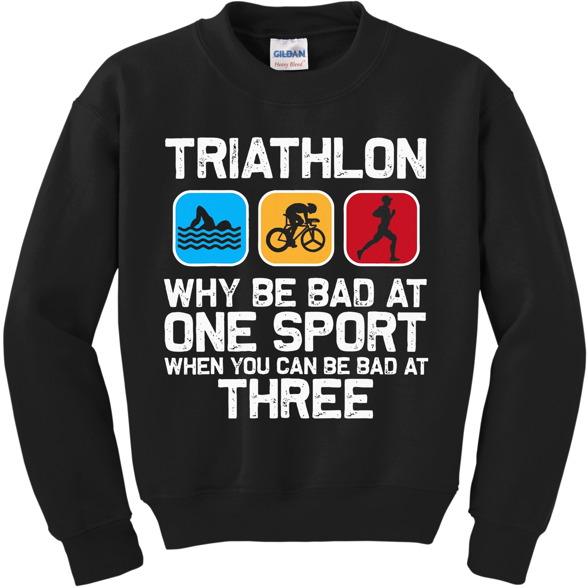Triathlon Triathlete Swim Bike Run Sport Kids Sweatshirt