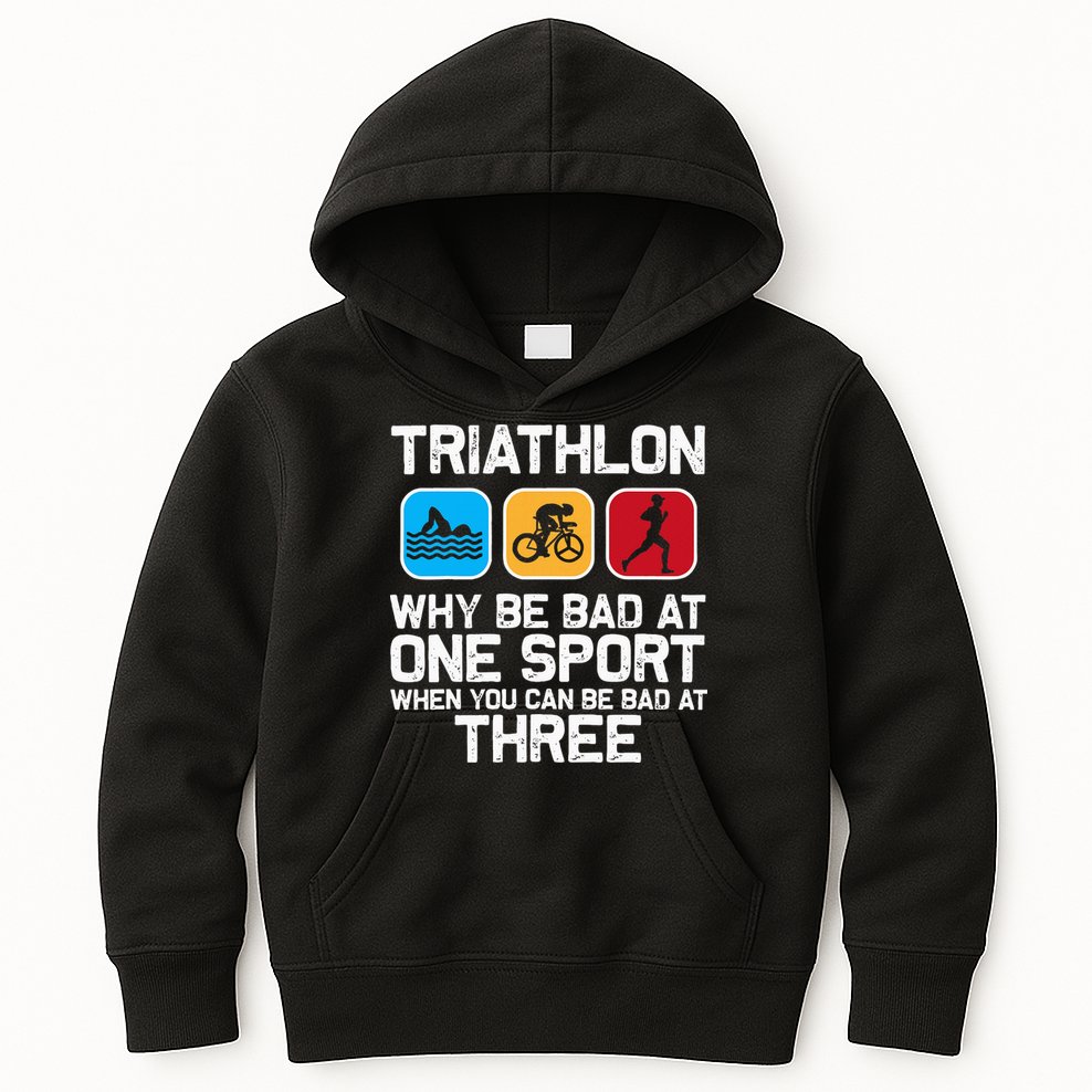 Triathlon Triathlete Swim Bike Run Sport Kids Hoodie