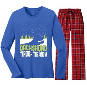 Through The Snow Gift Women's Long Sleeve Flannel Pajama Set 