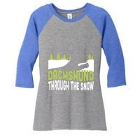 Through The Snow Gift Women's Tri-Blend 3/4-Sleeve Raglan Shirt