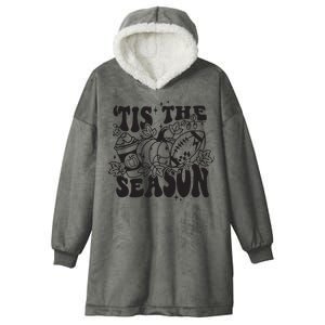 Tis The Season Football Thanksgiving Family Game Day Hooded Wearable Blanket