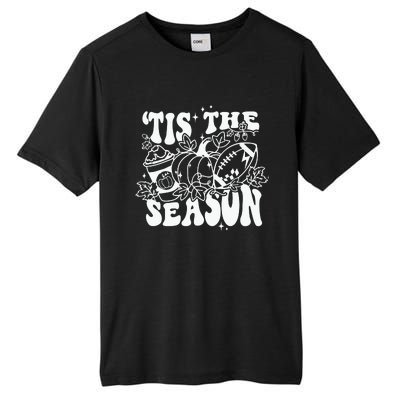 Tis The Season Football Thanksgiving Family Game Day Tall Fusion ChromaSoft Performance T-Shirt