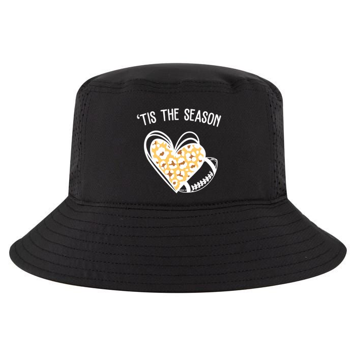 Tis The Season Football Leopard Heart Cool Comfort Performance Bucket Hat