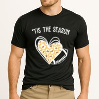Tis The Season Football Leopard Heart Cooling Performance Crew T-Shirt