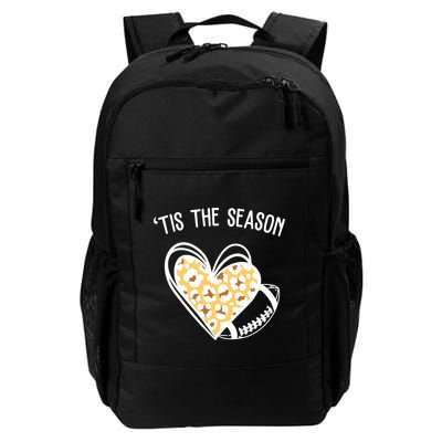 Tis The Season Football Leopard Heart Backpack