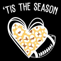Tis The Season Football Leopard Heart Sustainable Bucket Hat