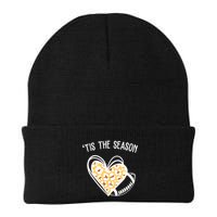 Tis The Season Football Leopard Heart Beanie