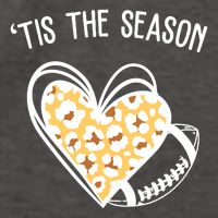 Tis The Season Football Leopard Heart Vector Backpack