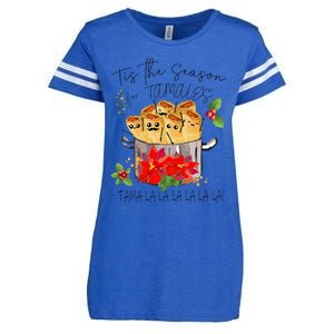 Tis The Season For Tamales Funny Mexican Christmas  Enza Ladies Jersey Football T-Shirt