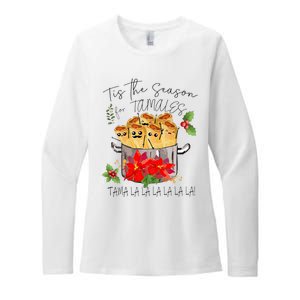 Tis The Season For Tamales Funny Mexican Christmas  Womens CVC Long Sleeve Shirt