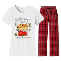 Tis The Season For Tamales Funny Mexican Christmas  Women's Flannel Pajama Set