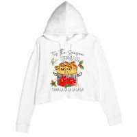 Tis The Season For Tamales Funny Mexican Christmas  Crop Fleece Hoodie