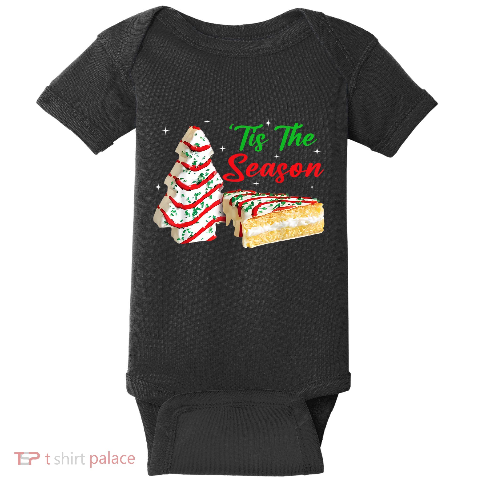 Tis The Season Design Christmas Tree Cakes Debbie Baby Bodysuit