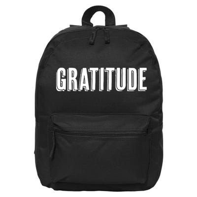 Top That Says The Word Gratitude 16 in Basic Backpack