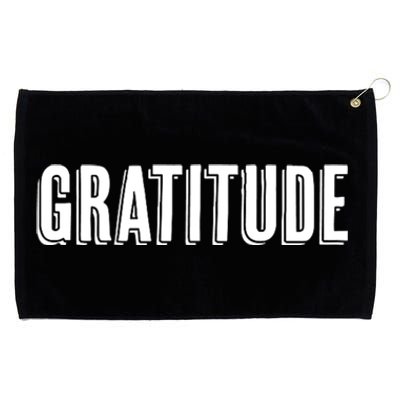 Top That Says The Word Gratitude Grommeted Golf Towel