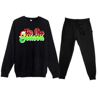 Tis The Season Santa Christmas Lover Retro Premium Crewneck Sweatsuit Set