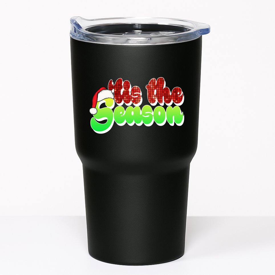 Tis The Season Santa Christmas Lover Retro Tumbler