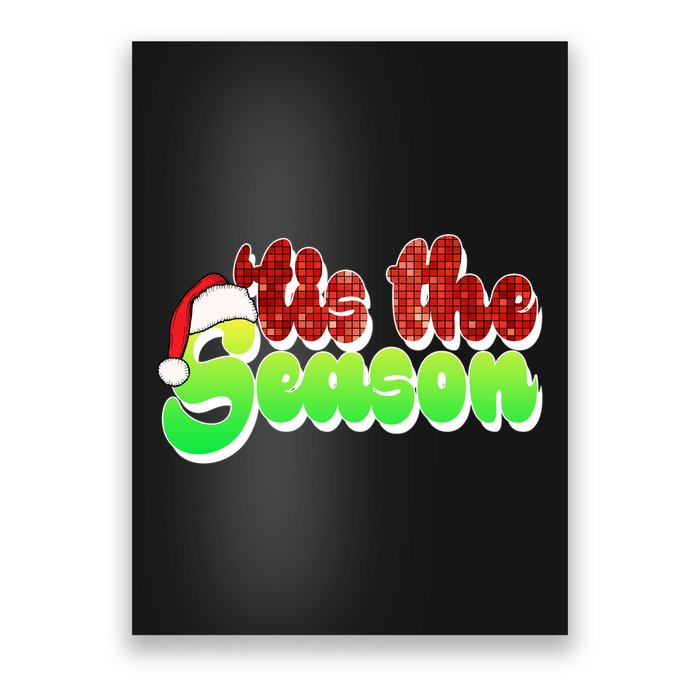 Tis The Season Santa Christmas Lover Retro Poster