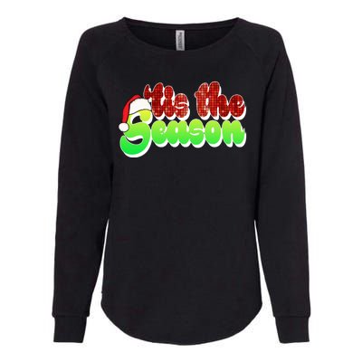 Tis The Season Santa Christmas Lover Retro Womens California Wash Sweatshirt