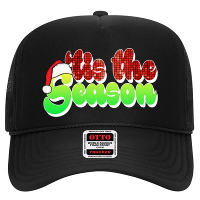 Tis The Season Santa Christmas Lover Retro Trucker Hat