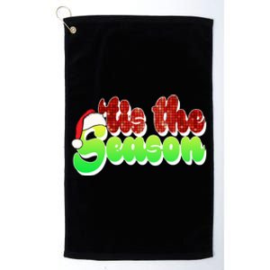 Tis The Season Santa Christmas Lover Retro Platinum Collection Golf Towel