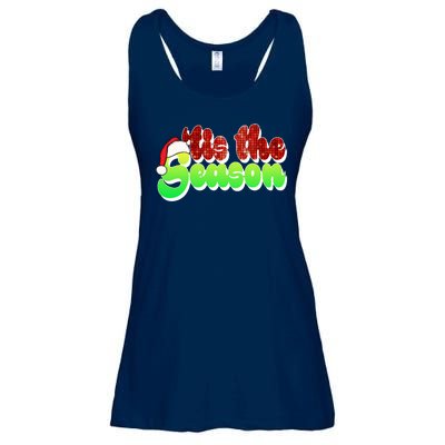 Tis The Season Santa Christmas Lover Retro Ladies Essential Flowy Tank