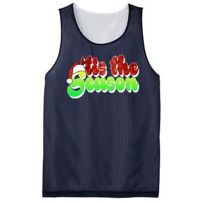 Tis The Season Santa Christmas Lover Retro Mesh Reversible Basketball Jersey Tank