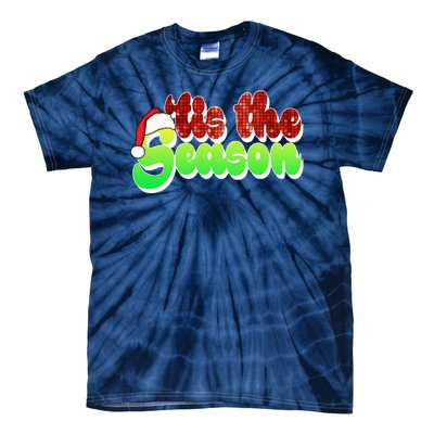 Tis The Season Santa Christmas Lover Retro Tie-Dye T-Shirt