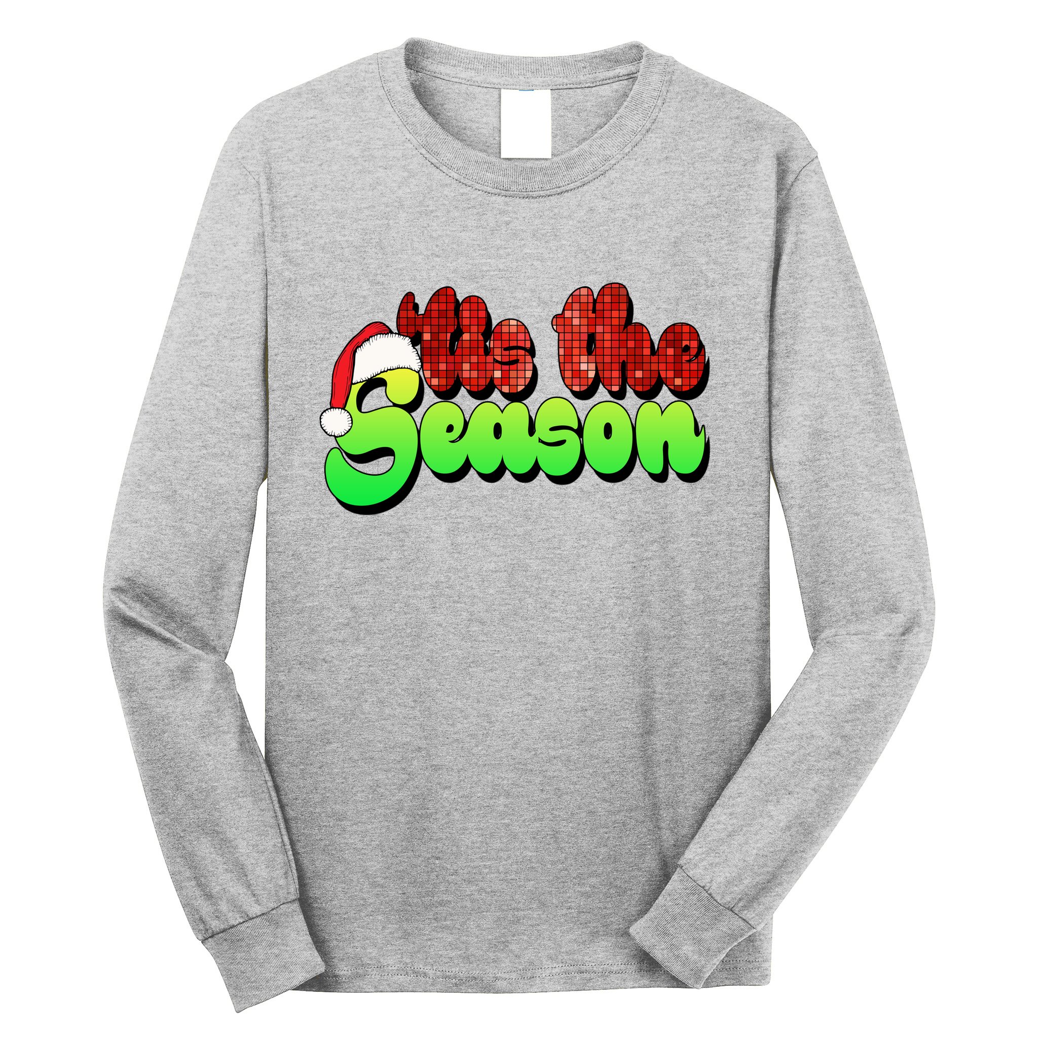 Tis The Season Santa Christmas Lover Retro Long Sleeve Shirt