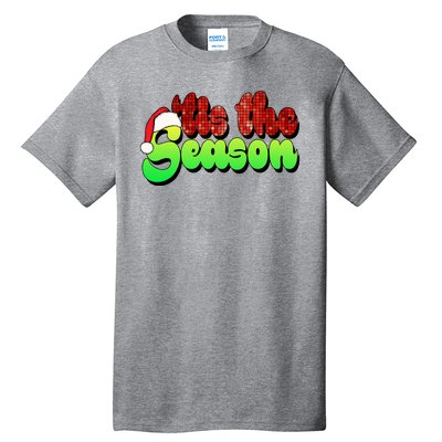 Tis The Season Santa Christmas Lover Retro Tall T-Shirt