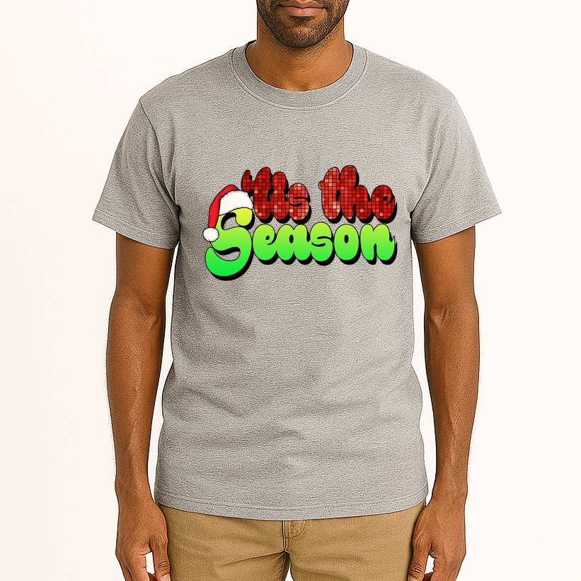 Tis The Season Santa Christmas Lover Retro Tall T-Shirt
