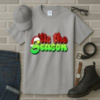 Tis The Season Santa Christmas Lover Retro Tall T-Shirt