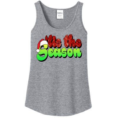 Tis The Season Santa Christmas Lover Retro Ladies Essential Tank