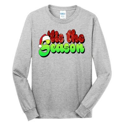 Tis The Season Santa Christmas Lover Retro Tall Long Sleeve T-Shirt