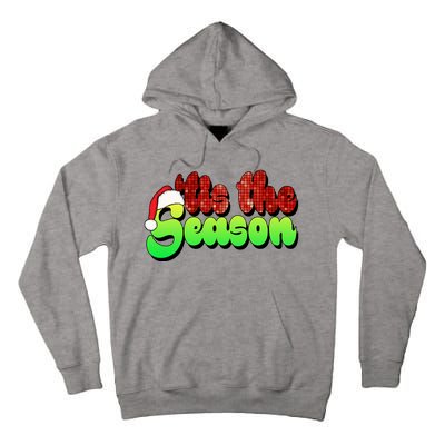 Tis The Season Santa Christmas Lover Retro Tall Hoodie