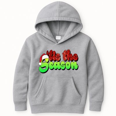 Tis The Season Santa Christmas Lover Retro Kids Hoodie