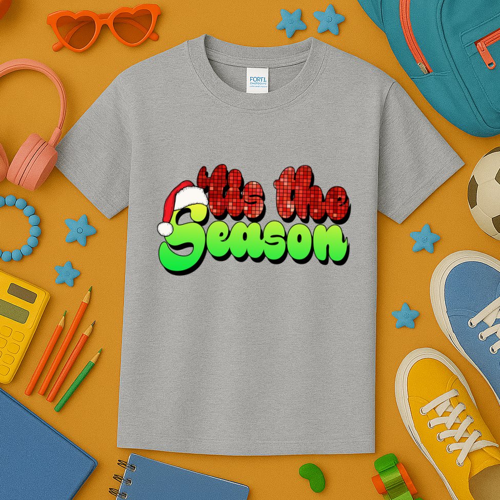 Tis The Season Santa Christmas Lover Retro Kids T-Shirt